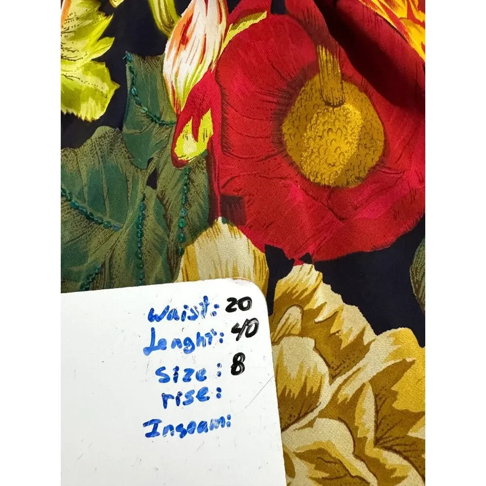 Requirements Y2K midi skirt nature floral schumacher chinoiserie fairy women S/8
